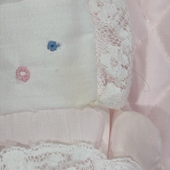 Vintage! Pink 3 piece overall, shirt & doll baby set, baby 9-12 months - Picture 9 of 12